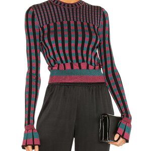 Diane Von Furstenberg Clemment Gingham Top – Size L